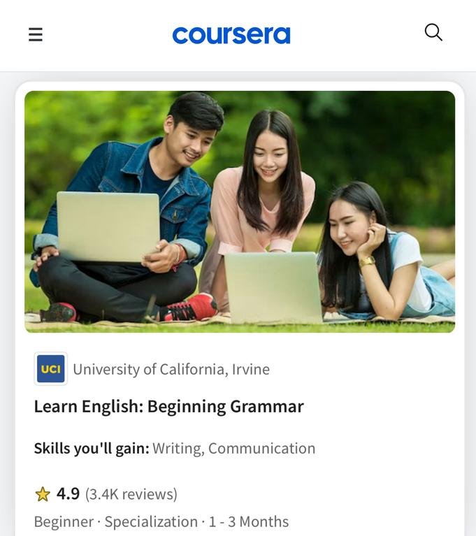 Grammar course for...