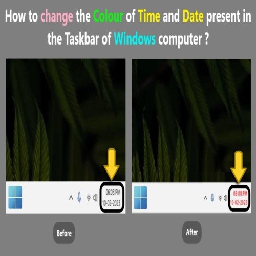 How to change the Colour of Time and Date present in the Taskbar of Windows computer ?https://youtu.be/H9n7L_IyyDw