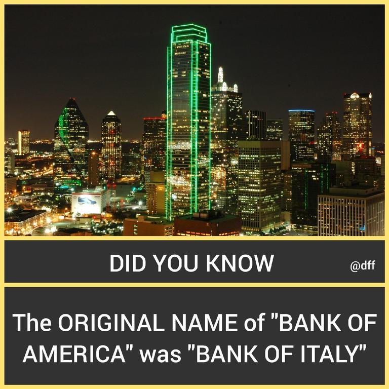 Bank of America...
