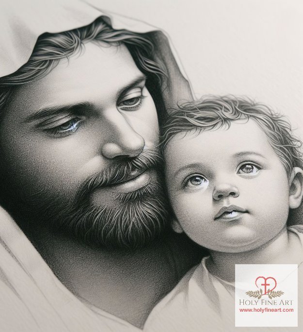 القديس يوسف والطفل...
