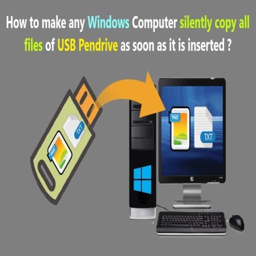 How to make any Windows Computer silently copy all files of USB Pendrive as soon as it is inserted ?https://youtu.be/TiPT3FCTssA