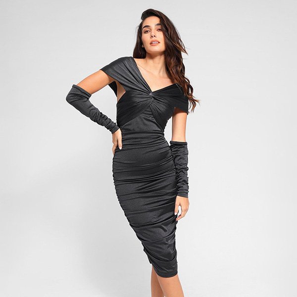 Built-In Shapewear Ruched...