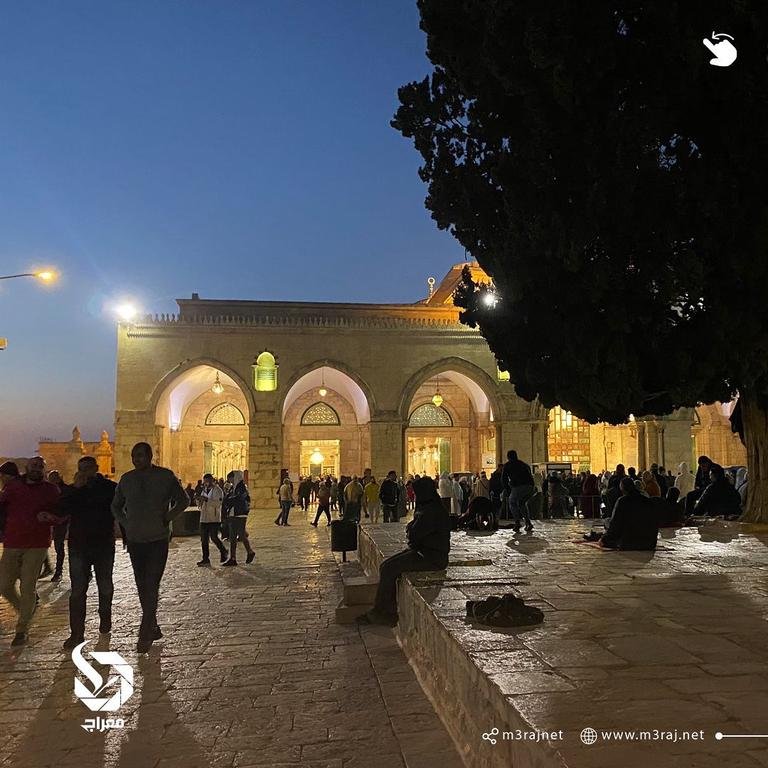 〽️ صور | أجواء المسجد الأقصى المبارك، فجر اليوم.#معراج