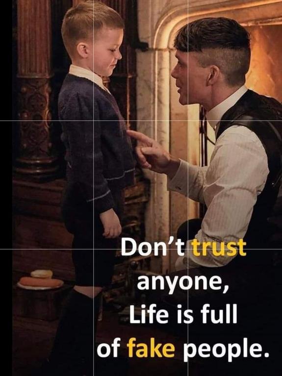 لاتثق بأخد الحياة...