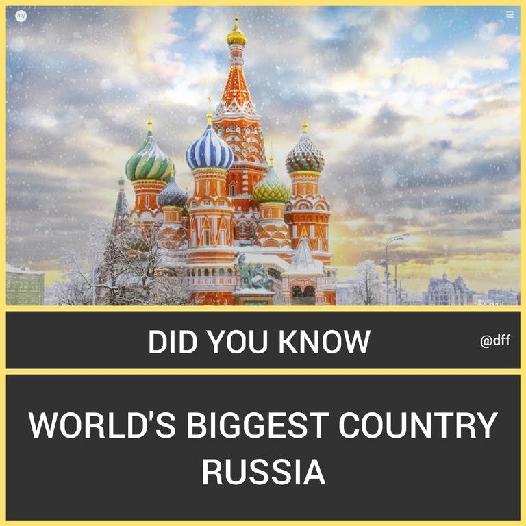 World's Biggest Country...