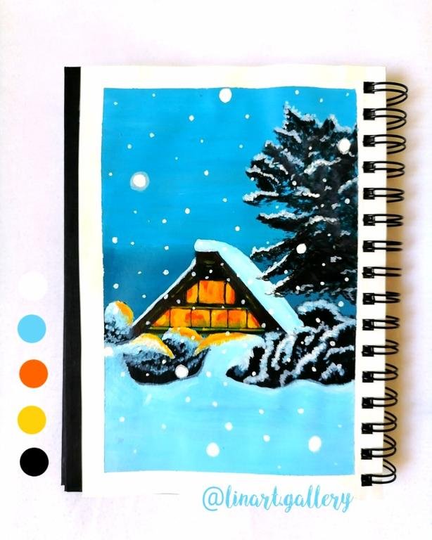 Falling snow painting...