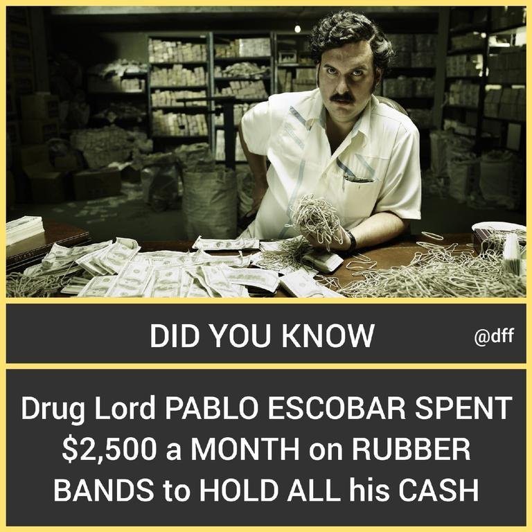 Pablo Escobar spent...