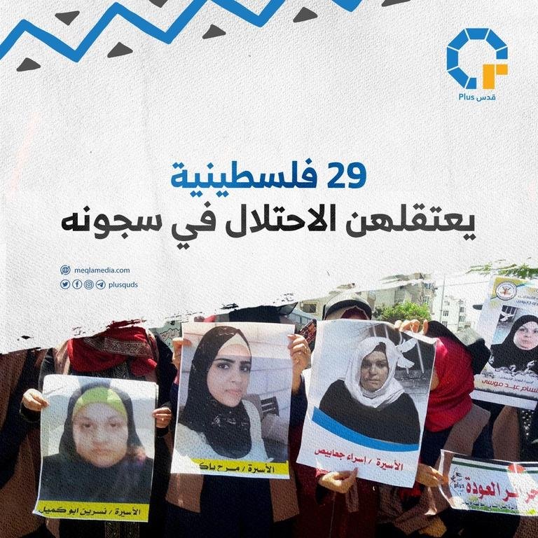 في يوم المرأة العالمي... 29 فلسطينية يعتقلهن الاحتلال في سجونه.
