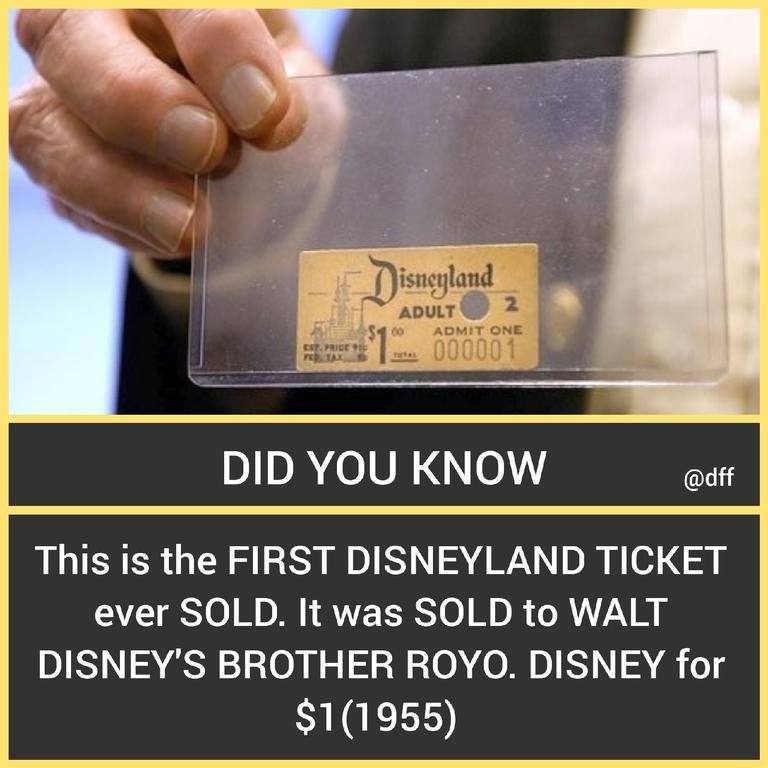 First Disney Ticket...