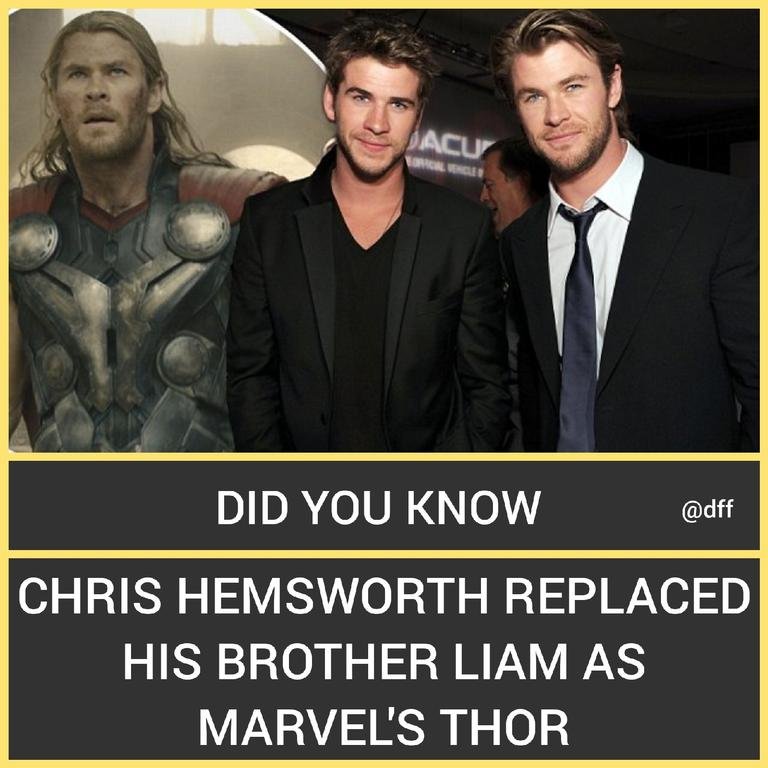 Chris Hemsworth replaced...