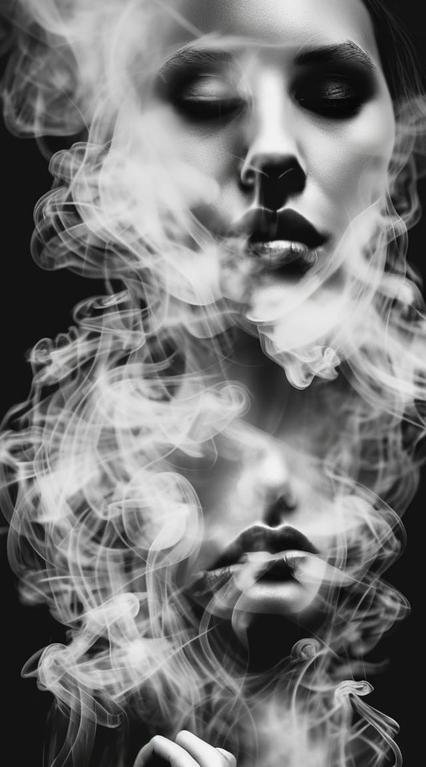 "double exposure smoke...